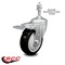 Service Caster 4 Inch SS Black Polyurethane 3/8 Inch Threaded Stem Caster Set Total Lock Brake SCC-SSTSTTL20S414-PPUB-BLK-381615-4 - alternate 5